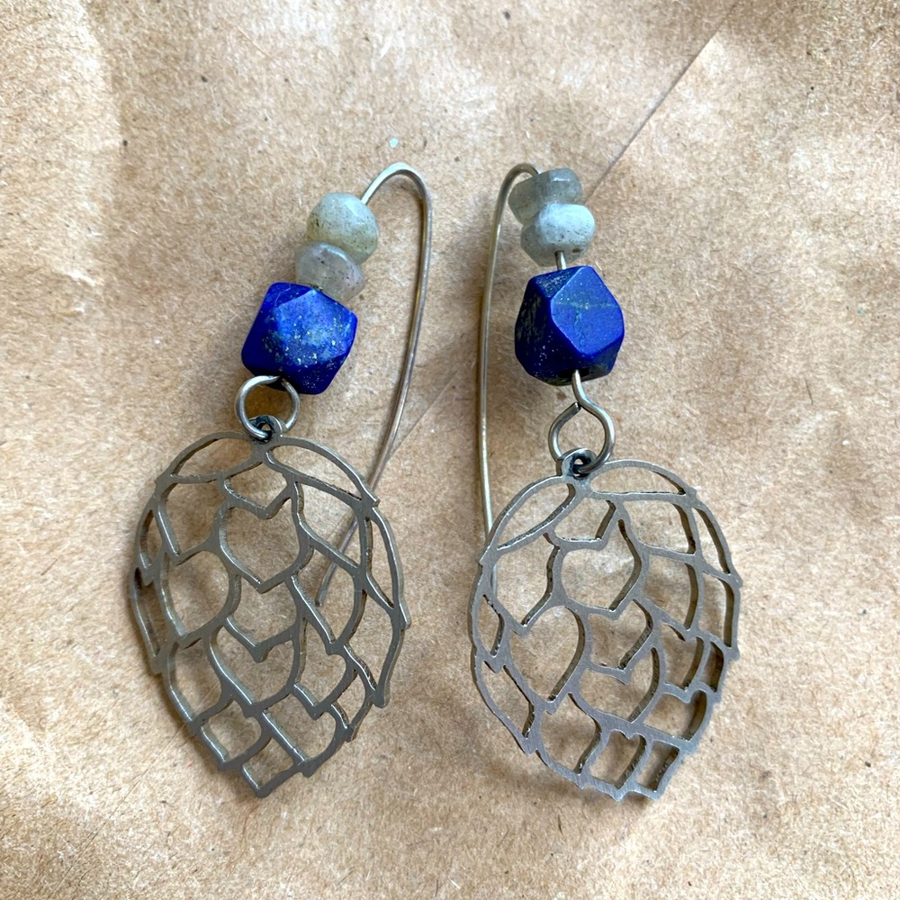 Costume made hop earrings